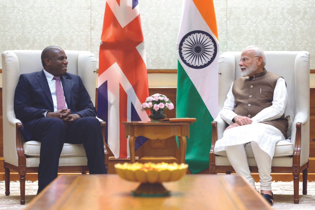 David Lammy with Narendra Modi