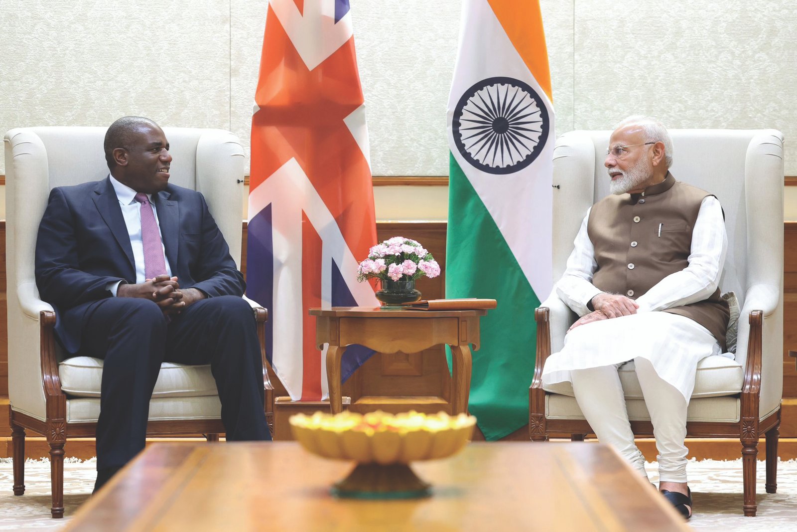 David Lammy with Narendra Modi